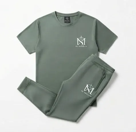 Sage Green Signature T-Shirt + Trouser Set