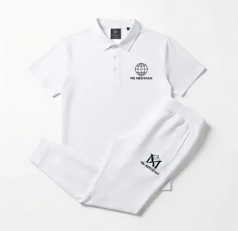 Pristine White Athlete Polo + Trouser Set