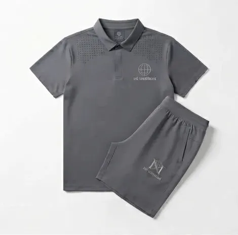 Slate Grey Elite Polo + Shorts Set