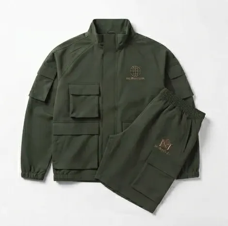 Olive Green Pro Set — Jacket + Shorts