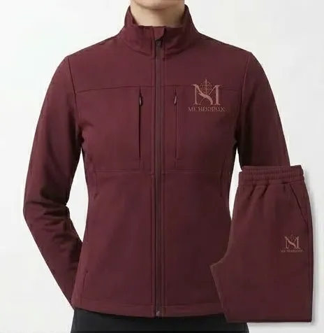 Maroon Women's Velocity Track Jacket + Trouser Set