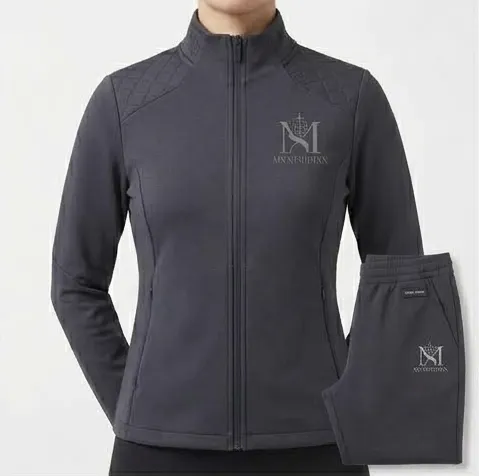 Charcoal Grey Women's Velocity Track Jacket + Trouser Set
