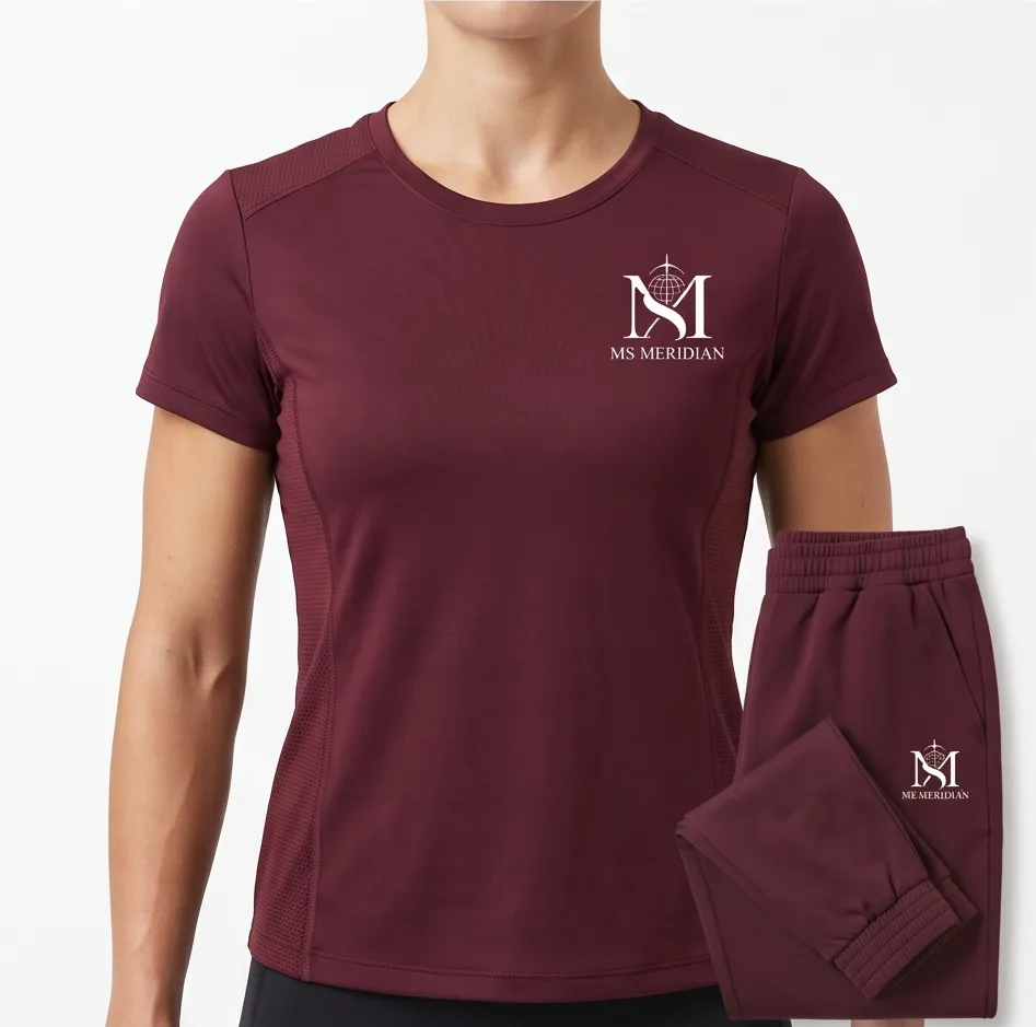 Maroon Women's Signature T-Shirt + Jogger Set