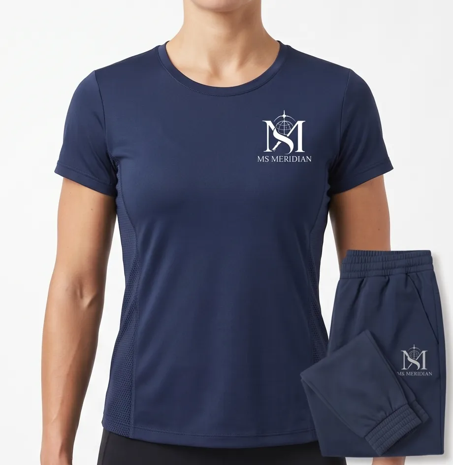 Navy Blue Women's Signature T-Shirt + Jogger Set