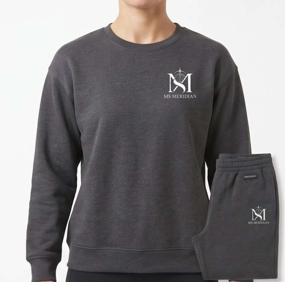 Charcoal Grey Women's Comfort Sweatshirt + Trouser Set