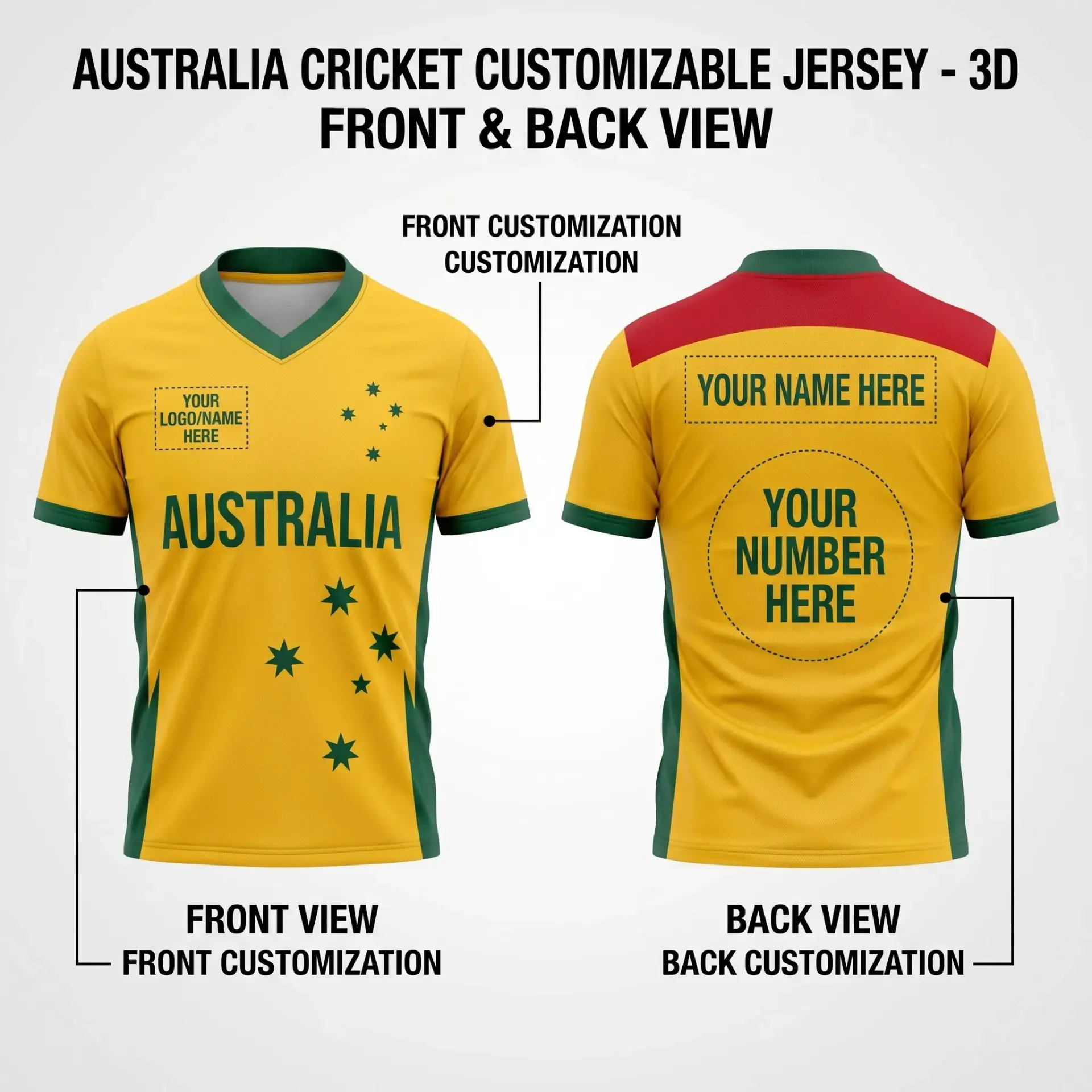 Australia Customizable Cricket Jersey